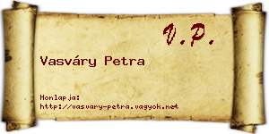 Vasváry Petra névjegykártya
